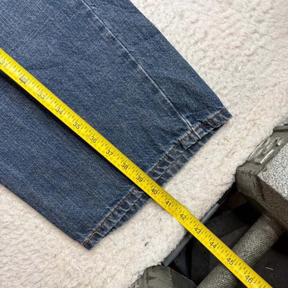 Y2K Levis 569 Loose Straight Jeans Mens 34x30(36x29) Blue Denim faded baggy
